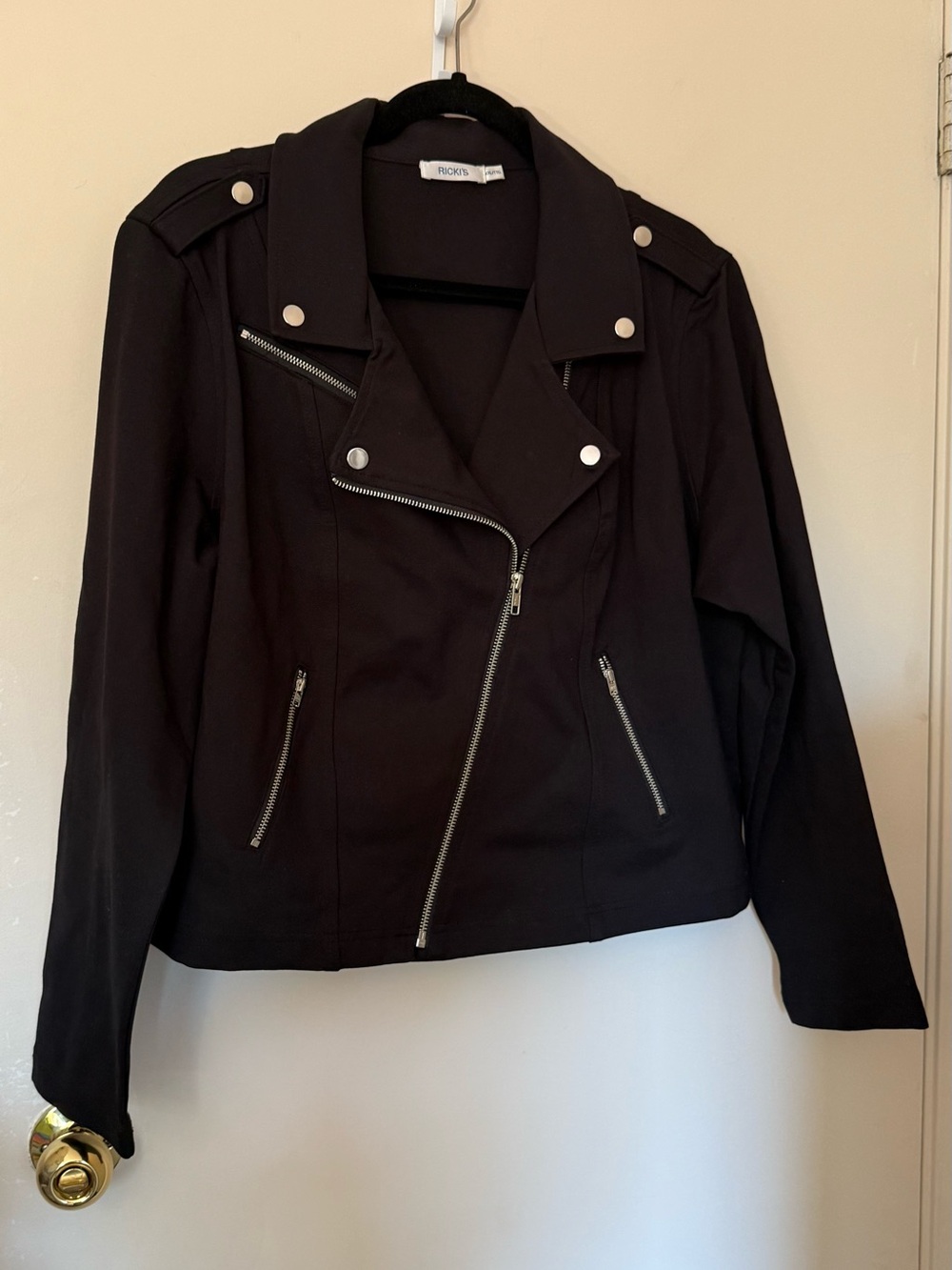 Ricki's Black Asymmetric Moto Jacket
